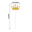 24-Pack Cupcake Topper Picks Royal Crown Design Glitter Gold - Party Cake Toppers 5"