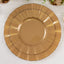 10-Pack Plastic 9" Round Dinner Plates in Gold with Ruffled Rim - Sturdy Disposable Dinnerware for Classy Events & Banquets