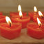 12-Pack Tealight Candles Heart Shaped Design Red - Valentines Decor for Romantic Settings Mini