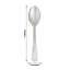 25-Pack Plastic Spoons Silver Heavy Duty with Fluted Handles - Reliable Disposable Cutlery 7"