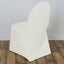 10 Pack Polyester Chair Cover for Banquet Chairs Ivory - Stain-Resistant Reusable Slip-On Slipcover