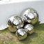 Gazing Globe Mirror Ball Reflective Hollow Stainless Steel Silver Sphere - Decorative Garden Display Piece 16"