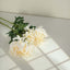 3 Stems Ivory 27" Artificial Silk Chrysanthemum Bouquet Flowers, Large Faux Mum Branches