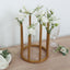 Flower Vase Gold Metal Minimalist 8-Tubes Round Base Design - Single Stem Bud Centerpiece for Arrangements 10"