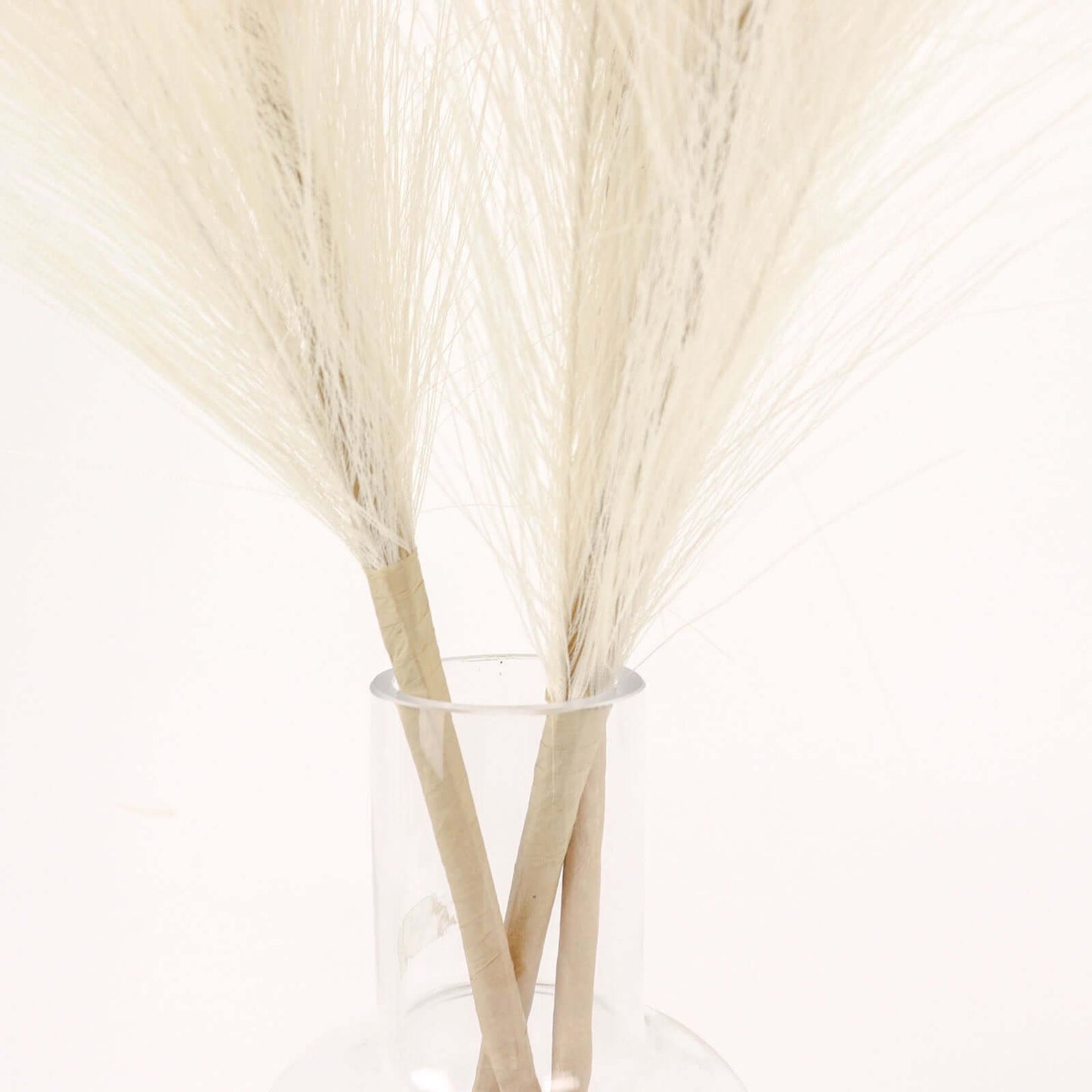 3 Stems Artificial Pampas Grass Decor Cream for Rustic Boho Chic Backdrops Floral Styling & Vase Displays 44"