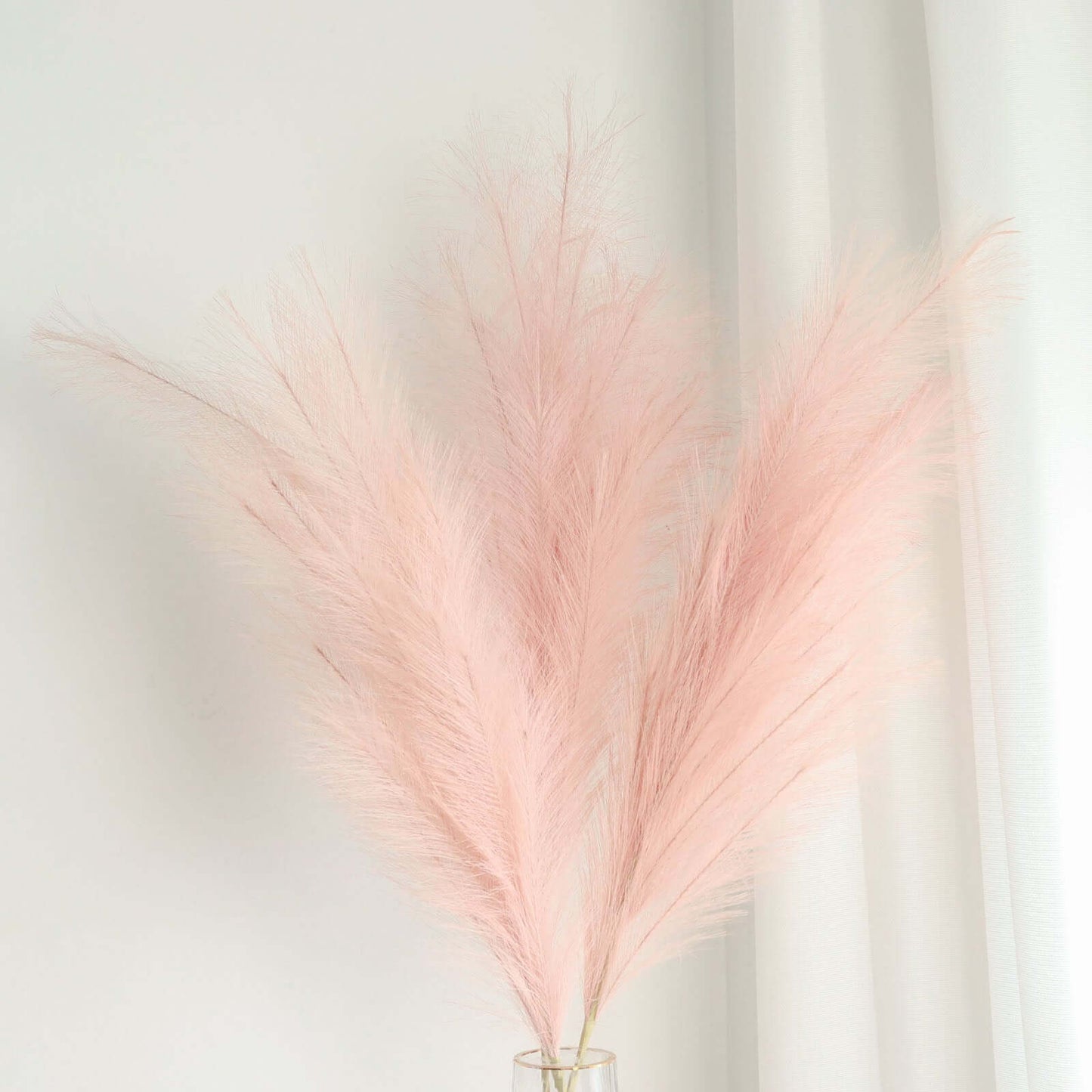 3 Stems Artificial Pampas Grass Decor Dusty Rose for Rustic Boho Chic Backdrops Floral Styling & Vase Displays 44"