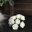 48 Roses 1" White Real Touch Artificial DIY Foam Rose Flowers With Stem, Craft Rose Buds