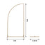 6ft Gold Metal Half Moon Floral Frame Wedding Arbor Stand, Chiara Backdrop Display Arch