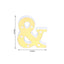 3D Marquee Symbol "&" Warm White 6 LED Lights Gold - Perfect Light-Up Accent for Decor 6"