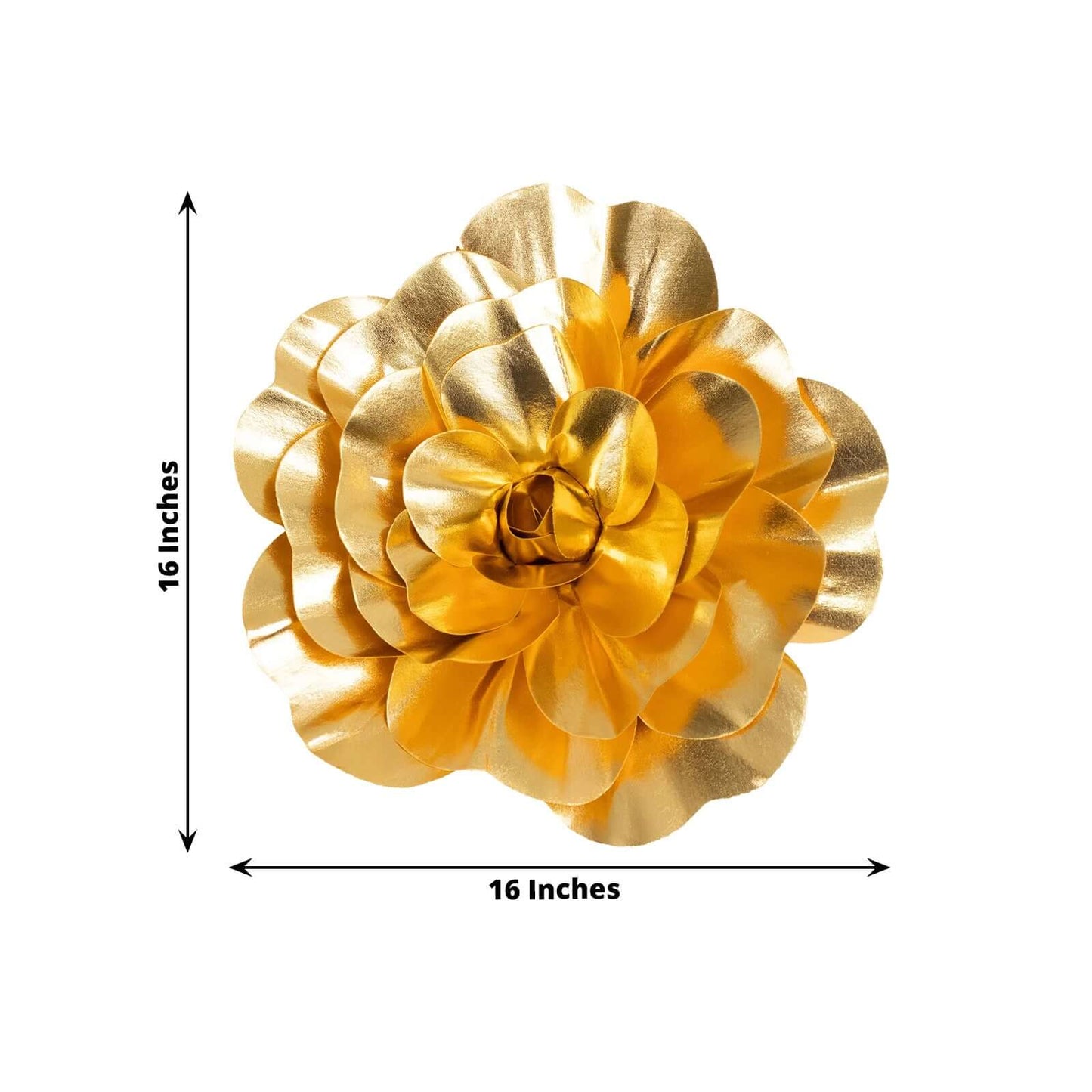 4 Pack 16" Large Metallic Gold Real Touch Artificial Foam DIY Craft Roses