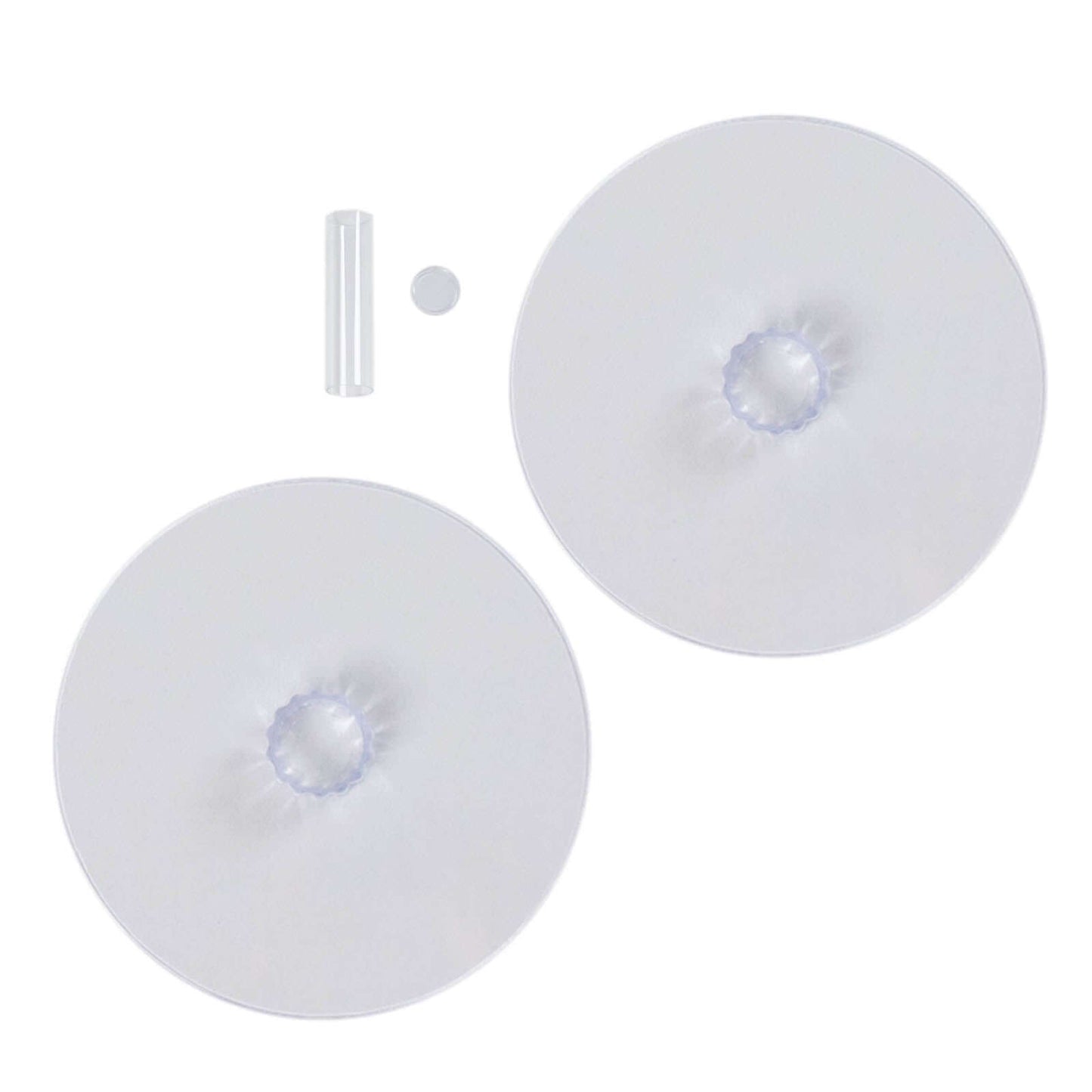 2-Tier Acrylic Round Cake Stand Set Clear - Chic Versatile Cupcake Holder Dessert Display Pedestal for Wedding Buffet & Catering Displays 18"