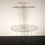 3-Tier Round Champagne Glass Holder Tower Clear Acrylic + 1 Bottle for Professional & Home Use 21"