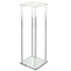 Acrylic Floor Vase Flower Stand with Square Mirror Base Clear - Durable Wedding Column Centerpiece for Events 40"