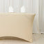 Stretch Spandex 48"x30" Rectangle Tablecloth Beige - Durable Form-Fitting Table Cover