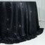 Scuba Round Tablecloth 132â€³ Black with Rhinestone Accents â€“ Seamless, Wrinkle-Free, Stain-Resistant Event Linen