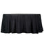 Polyester 132" Round Tablecloth Black - Seamless Chic Design for Grand Celebrations