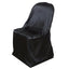 Satin Chair Covers for Folding Chairs Black with Glossy Sheen - Reusable Covers