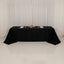 Lamour Satin 90"x156" Rectangle Tablecloth Black - Luxurious, Soft Seamless Table Cover for Stylish Settings