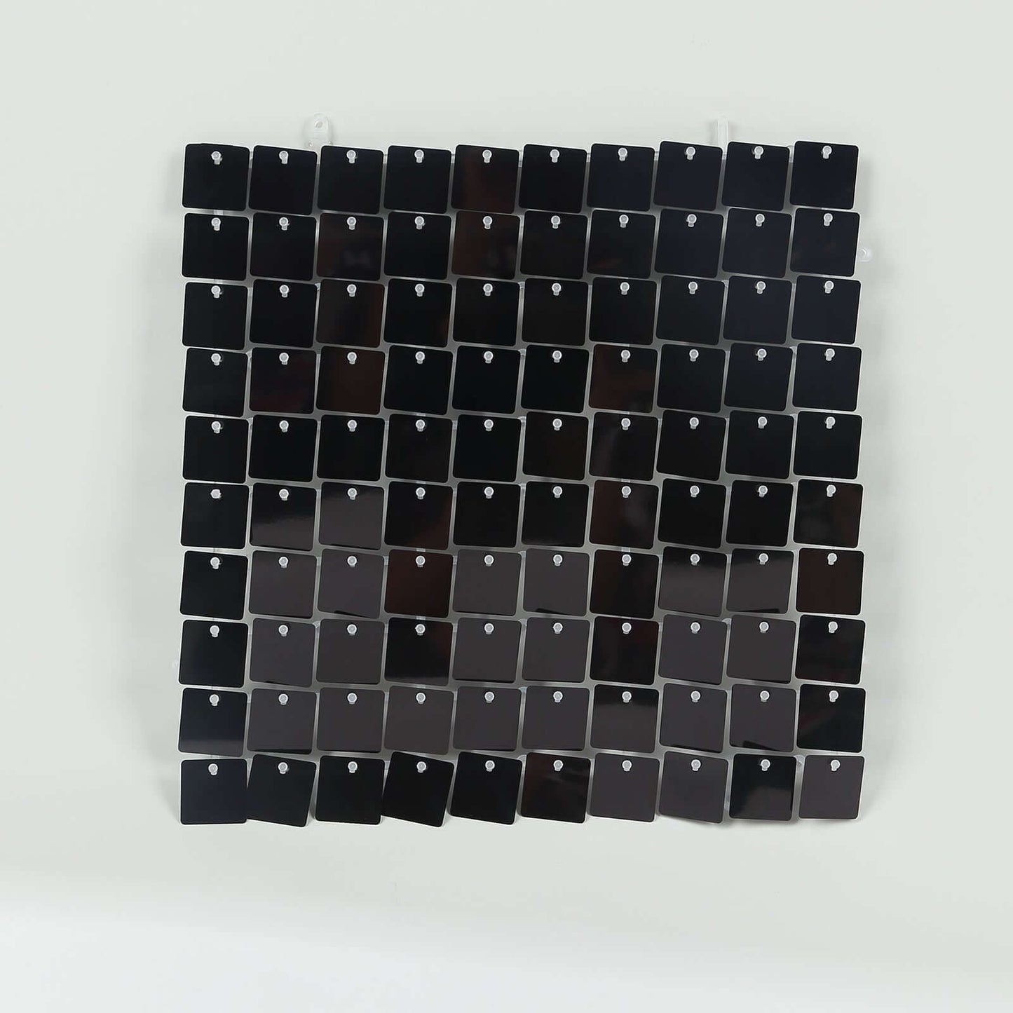 Shiny Black Square Sequin Shimmer Wall Party Photo Backdrop, 24sq.ft Active Spangle Wall Art DÃ©cor Panels - 24 Panels