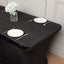 Velvet Spandex 6ft Rectangle Tablecloth Black - Fitted Wrinkle-Free Design for 72"x30" Tables