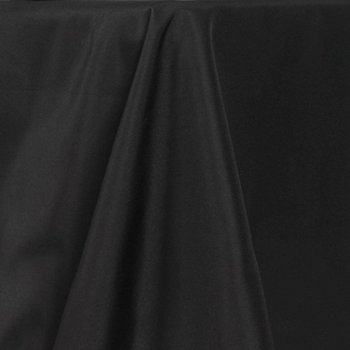 Premium Polyester 60"x126" Rectangle Tablecloth Black - Stain-Resistant 220GSM Finish for Special Events