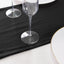 Scuba Polyester 12"x108" Table Runner Black - Wrinkle-Free Table Linen for Events & Weddings