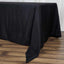 Polyester 72"x120" Rectangle Tablecloth Black - Durable and Stylish for Events