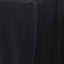 Fitted Polyester 72"x30" Rectangle Tablecloth Black - Sleek and Durable for Events