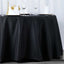 Premium Polyester 120" Round Tablecloth Black - Seamless 220GSM Wrinkle-Resistant Design for Classy Events