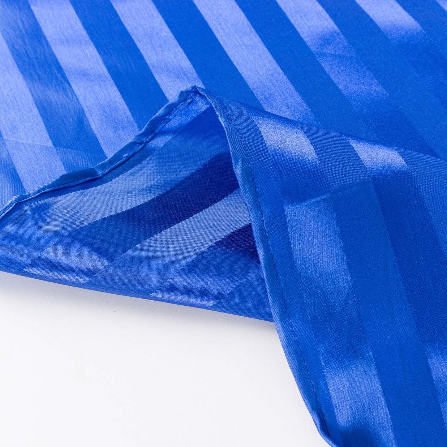 Satin 12"x108" Table Runner Royal Blue - Stripe Table Decor