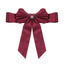 5 Pack Satin Faux Leather Chair Sashes Burgundy - Durable Double Sided Pre-tied Bow Tie Chair Bands with Diamond Rhinestone Buckles