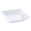 12-Pack Appetizer Plates Mini Square Design Clear - Plastic Disposable Plates for Desserts 4"