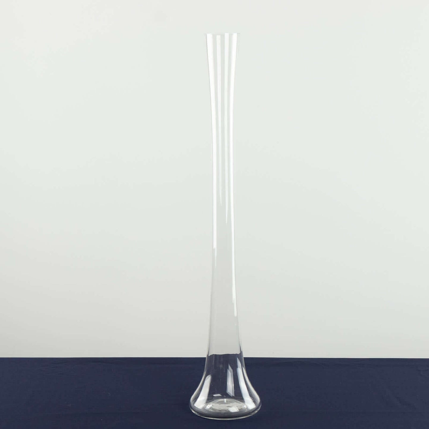 6-Pack Glass Eiffel Tower Vases Clear with Round Base - Tall Skinny Flower Bud Wedding Centerpieces 24"