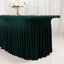 Spandex Rectangle 72"x30" Table Skirt Hunter Emerald Green with Wavy Skirt-Like Effect Table Cover