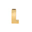 Shiny Ceramic Vase Letter "L" Gold Plated - Chic Bud Planter Pot for Events & Decor 6"
