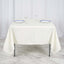Polyester 70"x70" Table Overlay Square Tablecloth Ivory - Wrinkle-Resistant & Durable Table Cover