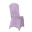 Spandex Chair Cover with Silver Rhinestone Buckled Sash Band Lavender Lilac - Stretch Fitted Slipcover