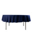Scuba Round 90" Tablecloth Navy Blue - Wrinkle Free & Stain Resistant Table Cover
