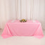 Scuba Rectangular 90"x132" Tablecloth Pink - Wrinkle Free, Stain Resistant & Seamless Table Cover
