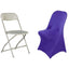 Stretch Spandex Chair Cover Purple for Folding Chairs - Reusable & Wrinkle-Resistant 160GSM Fitted Slipcover
