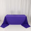 Scuba Rectangular 90"x156" Tablecloth Purple - Wrinkle Free, Stain Resistant & Seamless Table Cover