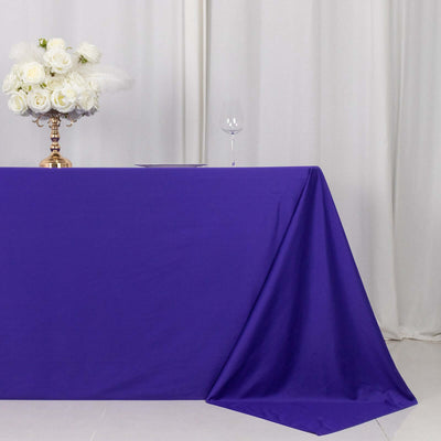 Scuba Rectangular 90"x132" Tablecloth Purple - Wrinkle Free, Stain Resistant & Seamless Table Cover