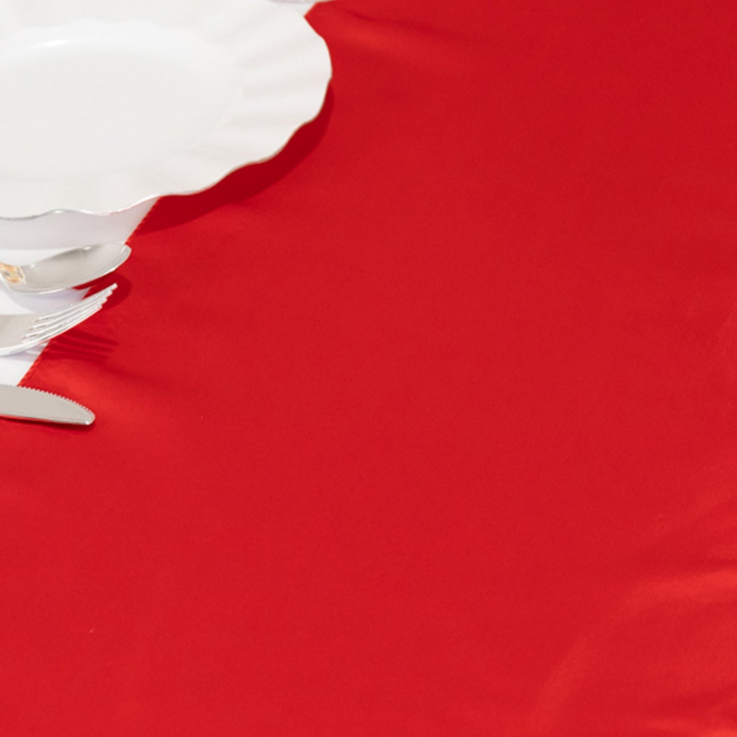 Lamour Satin 12"x108" Table Runner Red - Smooth & Lustrous Finish