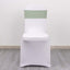 5 Pack Stretch Spandex Chair Sashes Sage Green - Reusable Chair Bands with Silver Diamond Ring Slide Buckle 5"x14"