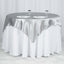 Satin 60"x60" Table Overlay Square Tablecloth Silver - Smooth Silky Touch Table Cover
