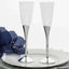6-Pack Plastic Champagne Flutes Clear/Silver - Stylish Disposable Glasses for Toasts 5oz