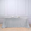 Sequin 90"x156" Rectangle Tablecloth Silver - Seamless Twinkling Table Cover