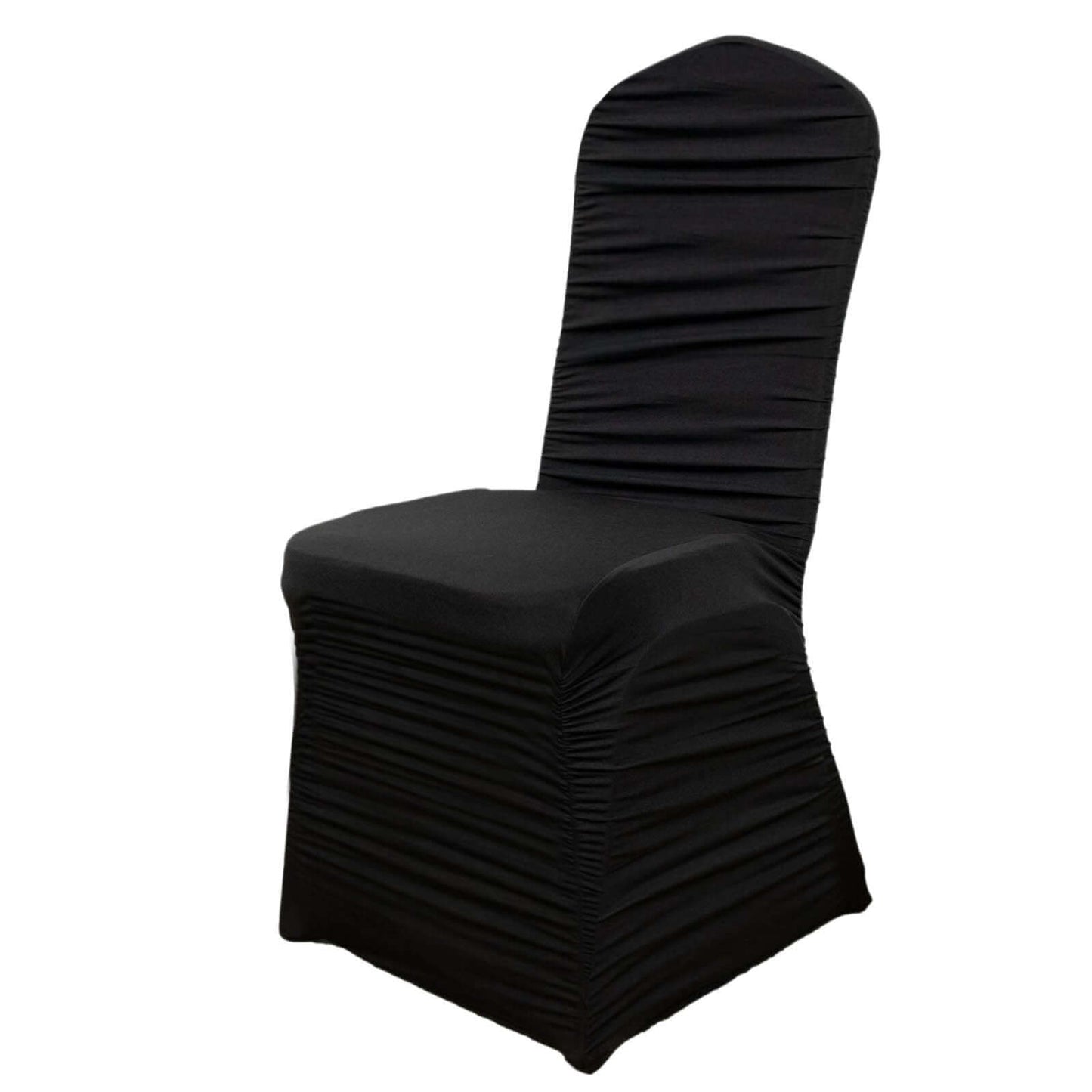 Stretch Spandex Chair Cover Rouge for Banquet Chairs Black - Fitted Slip-On Slipcover