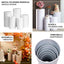 Set of 5 White Metal Cylinder Pillar Prop Stands For Wedding Aisle, Round Plinth Pedestal Display Boxes - 20",22",24",28",32"