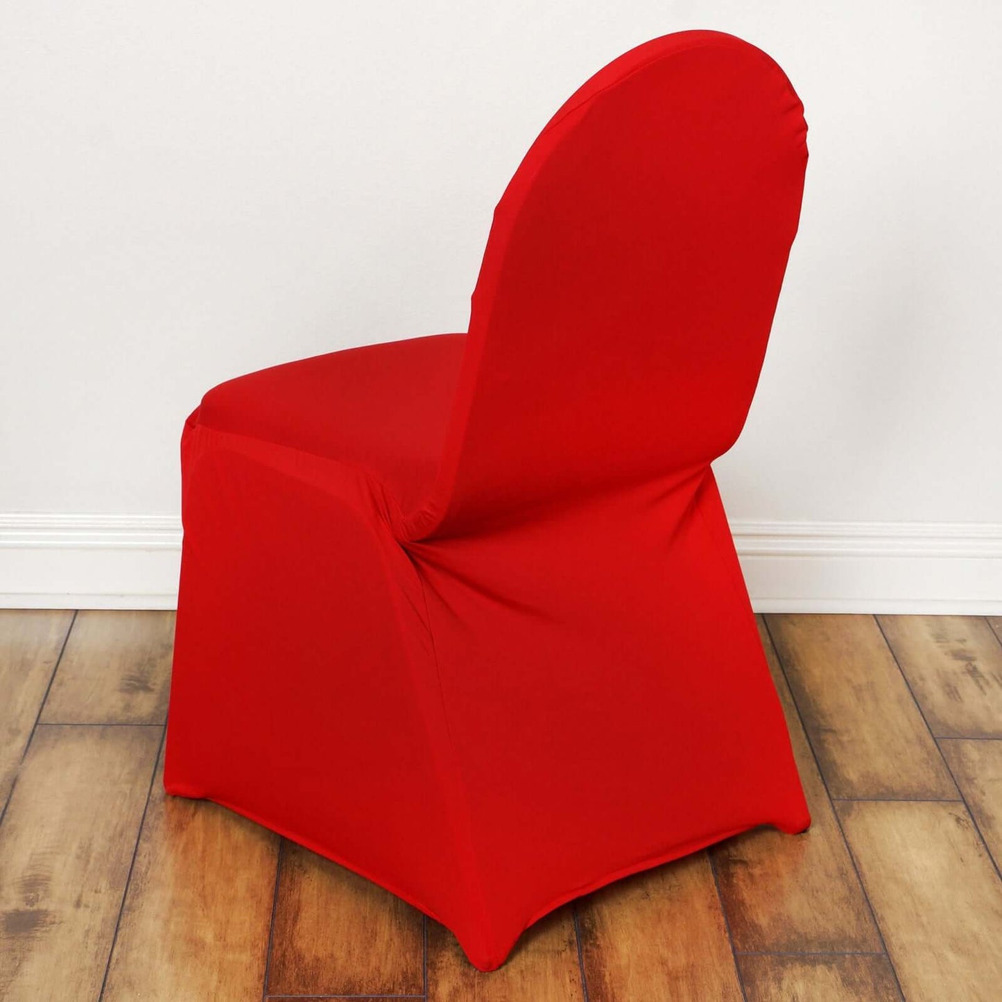 Spandex Chair Cover for Banquet Chairs Red - Stretch 160GSM Fabric with Slip-On Slipcover